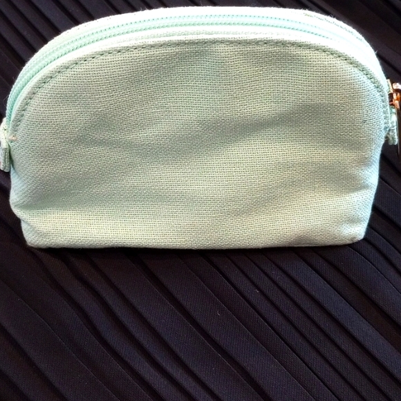 FREE W BUNDLE Spartina 449 Embroidered Shell Makeup Bag Color:Mint Green - Picture 4 of 10